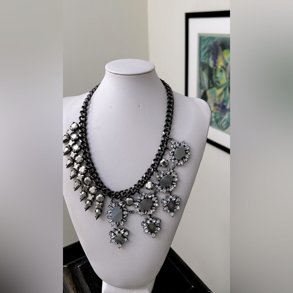 BCBGMAXAZRIA Half Gemstone Spiked Necklace - Picture 5 of 7